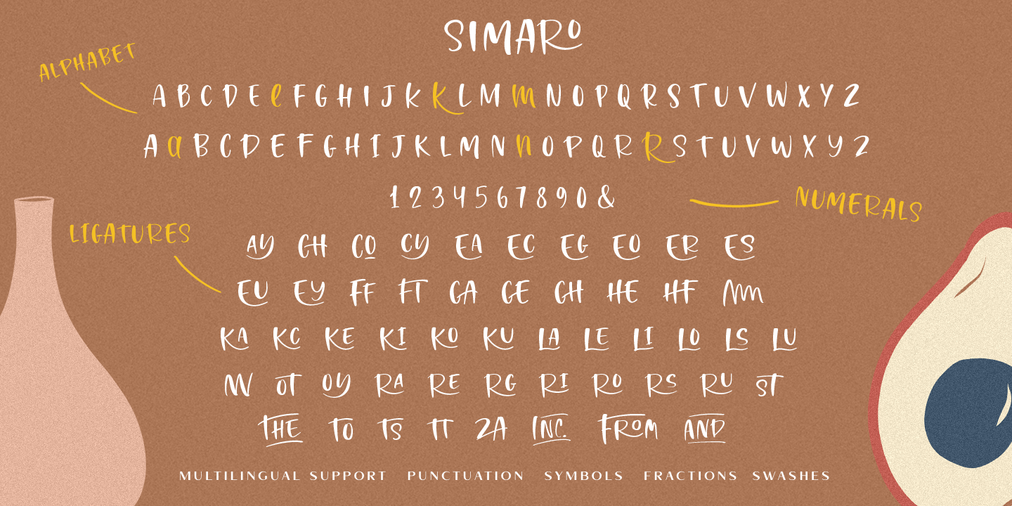 Simaro Regular Font preview